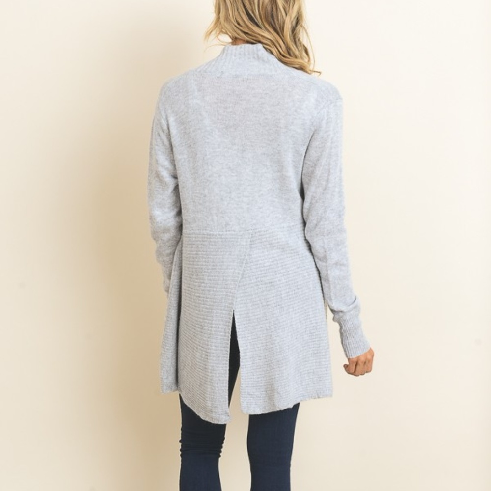 Last One❗️Grey Open Front Cardigan - Picture 6 of 6